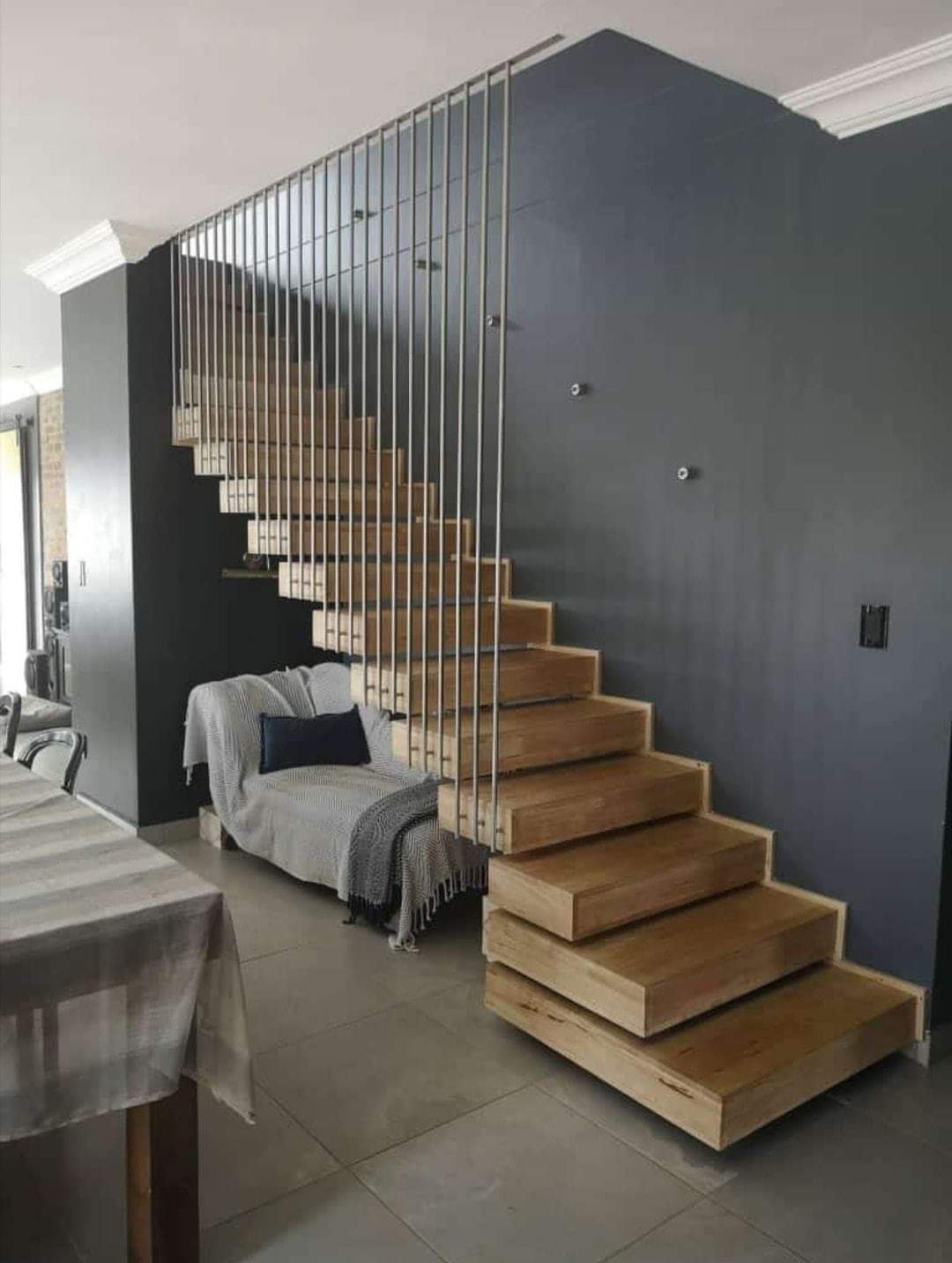 Classic vertical staircase balustrade by Tshwane Metal